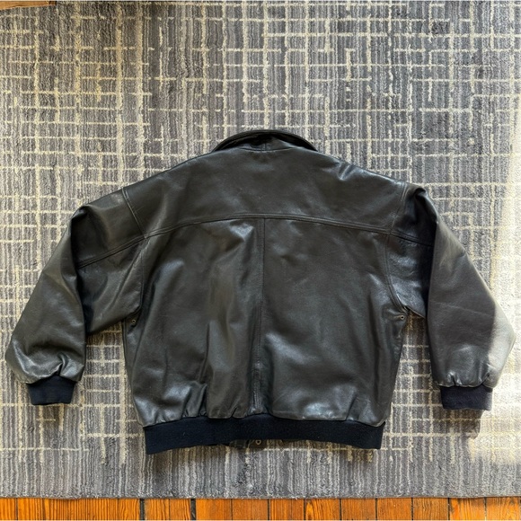 Vintage leather bomber jacket by Niki size XL - Picture 3 of 8